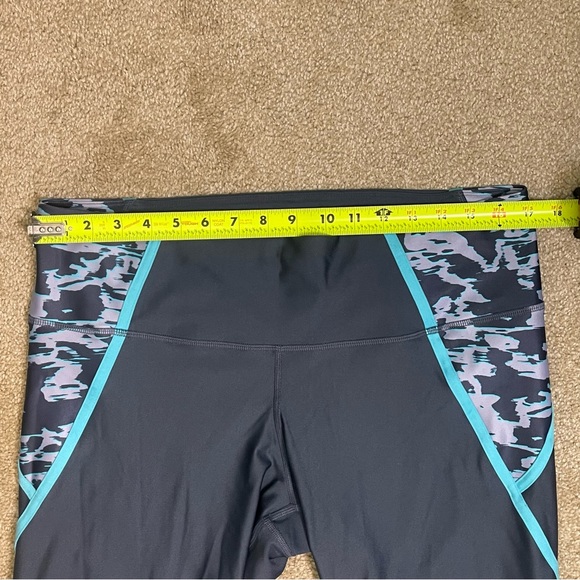 Under Armour Gray Teal Athletic Leggings Compression Heatgear 2XL - Picture 7 of 12